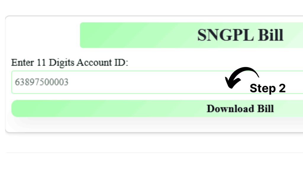 Download SNGPL Bill